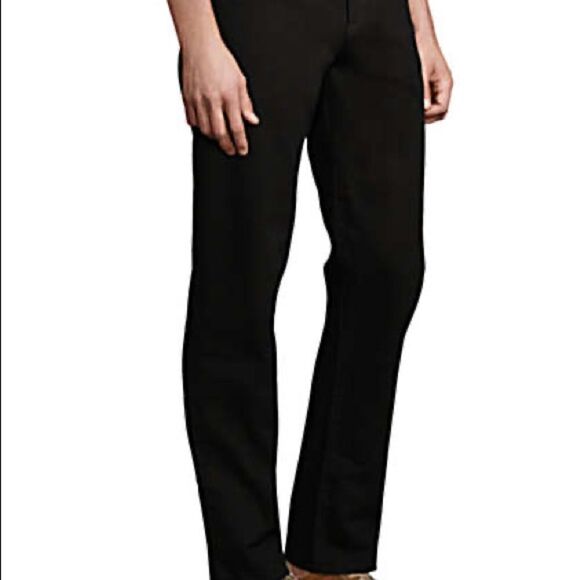 Land’s End Men’s Traditional Fit Dark Wash Cotton Denim Jeans 38 x 32” Black - Picture 6 of 15